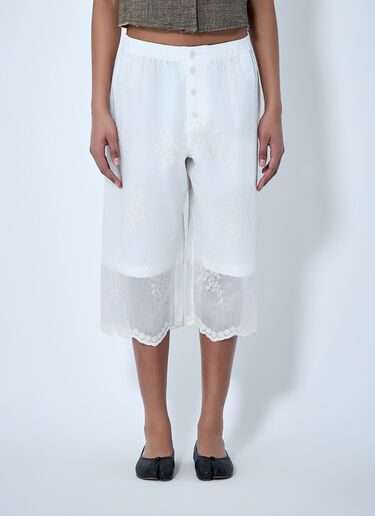 LN-CC® - Our Legacy: Frill Shorts - White Our Legacy Frill Shorts White our0264031