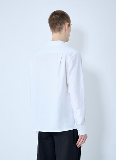 Dolce & Gabbana Linen Spread Collar Shirt White dol0160004