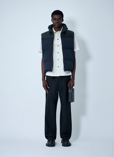 Bottega Veneta Tech Nylon Puffer Gilet Navy bov0162005
