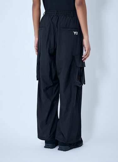 LN-CC® - Y-3: Nylon Wired Cargo Pants - Black Y-3 Nylon Wired Cargo Pants Black yyy0364015