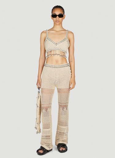 LN-CC® - Rabanne: Crochet Pants - Beige Rabanne Crochet Pants Beige pac0254009