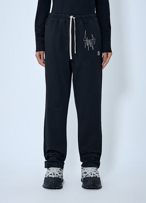 LN-CC® - Moncler + Rick Owens: Elasticated Waist Drawstring Pants - Black Moncler + Rick Owens Elasticated Waist Drawstring Pants Black mcs0363021