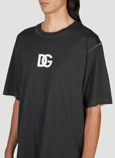 Dolce & Gabbana DG Logo Print T-Shirt Black dol0153001