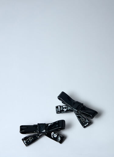 LN-CC® - Balenciaga: Bow Earrings - Black Balenciaga Bow Earrings Black bal0261050