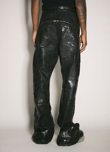 LN-CC® - Rick Owens DRKSHDW: Bolan Distressed Jeans - Black Rick Owens DRKSHDW Bolan Distressed Jeans Black drk0158010