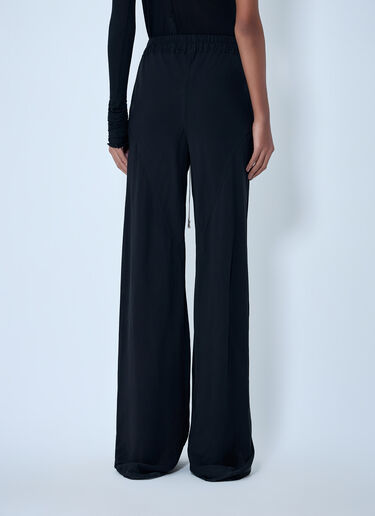 LN-CC® - Rick Owens: Drawstring Bias Pants - Black Rick Owens Drawstring Bias Pants Black ric0263022