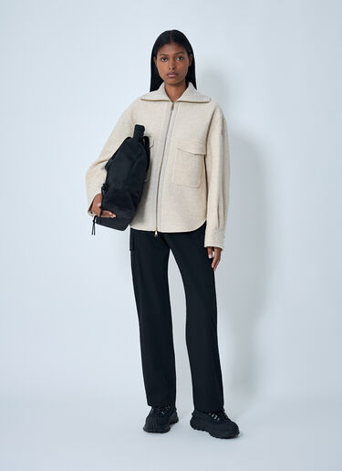 LN-CC® - Moncler: Wool-Blend Bouclé Shirt Jacket - Beige Moncler Wool-Blend Bouclé Shirt Jacket Beige mon0262034