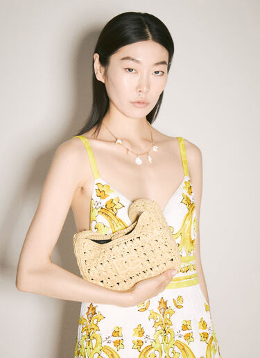 LN-CC® - Dolce & Gabbana: 3.5 Raffia Shoulder Bag - Beige Dolce & Gabbana 3.5 Raffia Shoulder Bag Beige dol0257017