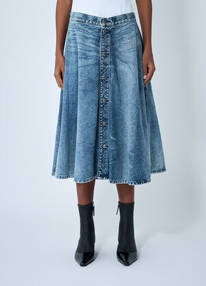 LN-CC® - Diesel: De-Annet-Fsh Midi Skirt - Blue Diesel De-Annet-Fsh Midi Skirt Blue dsl0262007