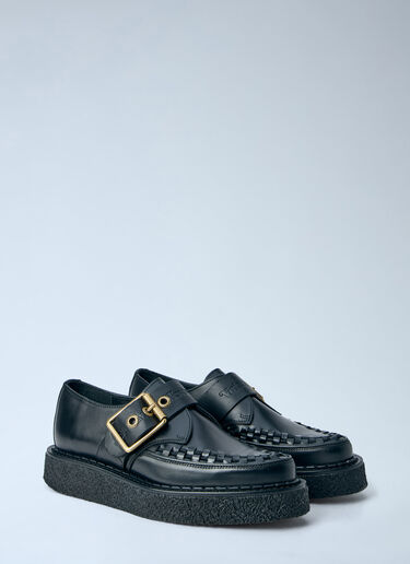LN-CC® - Vivienne Westwood: Buckle Detail Leather Loafers - Black Vivienne Westwood Buckle Detail Leather Loafers Black vvw0264069