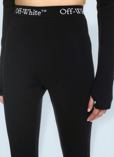 LN-CC® - Off-White: Logo Band Leggings - Black Off-White Logo Band Leggings Black ofw0260026