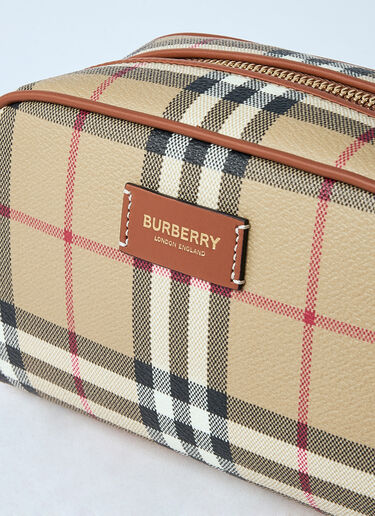 LN-CC® - Burberry: Small Check Travel Pouch - Beige Burberry Small Check Travel Pouch Beige bur0259024