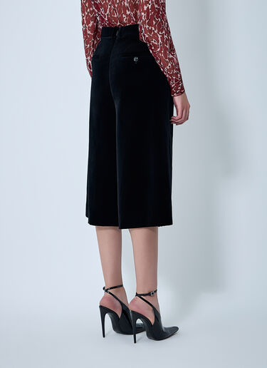 LN-CC® - Saint Laurent: Tailored Cropped Cotton Pants - Black Saint Laurent Tailored Cropped Cotton Pants Black sla0261008