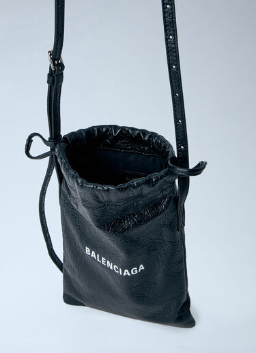 LN-CC® - Balenciaga: Shopper Phone Holder - Black Balenciaga Shopper Phone Holder Black bal0163027