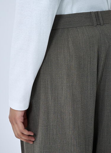 LN-CC® - The Row: Gianni Wool Straight Pants - Grey The Row Gianni Wool Straight Pants Grey row0264057