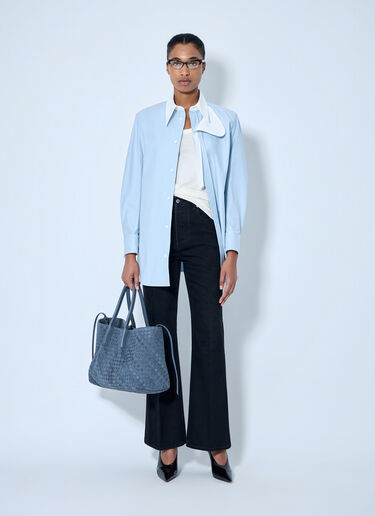 LN-CC® - Bottega Veneta: Wide-Leg Denim Trousers - Black Bottega Veneta Wide-Leg Denim Trousers Black bov0264053