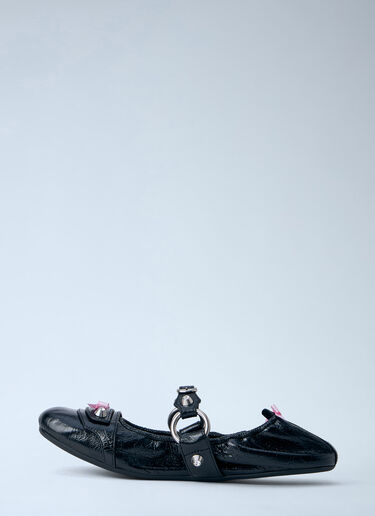 LN-CC® - Balenciaga: City Ballerinas Flats - Black Balenciaga City Ballerinas Flats Black bal0263018