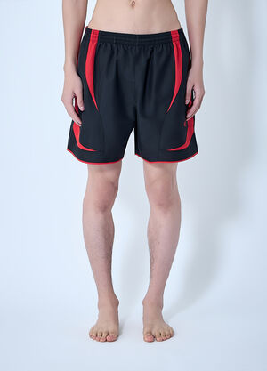 LN-CC® - Balenciaga: Soccer Swim Shorts - Black Balenciaga Soccer Swim Shorts Black bal0163004