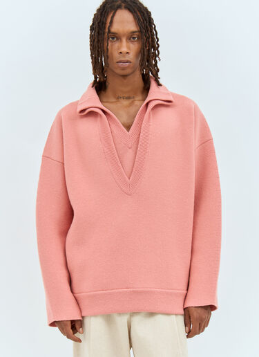 LN-CC® - Bottega Veneta: Compact Wool Sweater - Pink Bottega Veneta Compact Wool Sweater Pink bov0158004