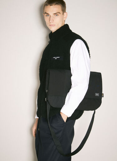 LN-CC® - Comme des Garçons Homme: Logo Patch Tote Bag - Black Comme des Garçons Homme Logo Patch Tote Bag Black cdh0158006