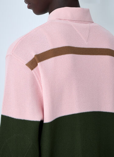 LN-CC® - Bottega Veneta: Jumbo Cotton Pique Stripe Polo Shirt - Beige Bottega Veneta Jumbo Cotton Pique Stripe Polo Shirt Beige bov0161005