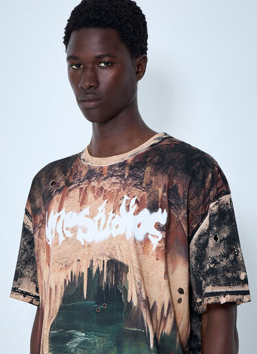 LN-CC® - Acne Studios: Graphic Print T-shirt - Brown Acne Studios Graphic Print T-shirt Brown acn0164040