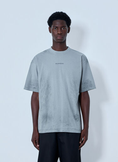 Balenciaga Logo Motif T-Shirt Grey bal0164007