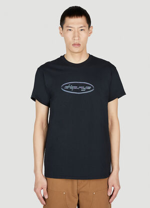 DTF.NYC Cyber Logo Short-Sleeved T-Shirt Black dtf0152002