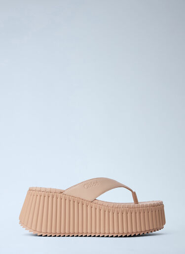 LN-CC® - Chloé: Nama Wedge Sandals - Beige Chloé Nama Wedge Sandals Beige chl0264033