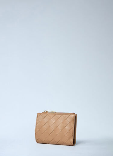 Bottega Veneta Small Bi-Fold Intrecciato Wallet Beige bov0262024