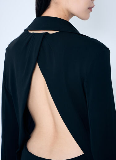 LN-CC® - Sportmax: Crepe Jersey Shirt Dress - Black Sportmax Crepe Jersey Shirt Dress Black spx0259009