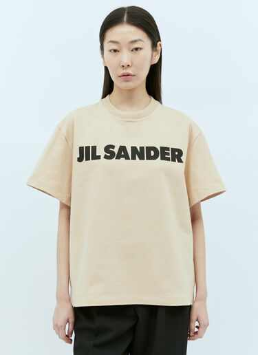 LN-CC® - Jil Sander: Logo Print T-Shirt - Beige Jil Sander Logo Print T-Shirt Beige jil0256001