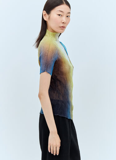 LN-CC® - Issey Miyake: Light Leak Chiffon Twist Top - Multicolour Issey Miyake Light Leak Chiffon Twist Top Multicolour ism0257002