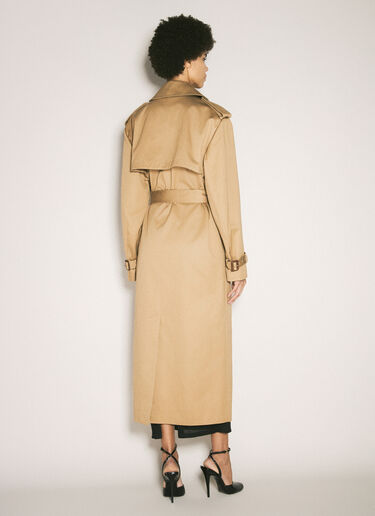 LN-CC® - Saint Laurent: Twill Trench Coat - Beige Saint Laurent Twill Trench Coat Beige sla0257013