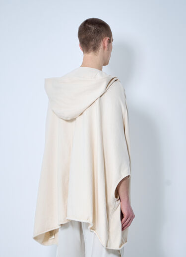 LN-CC® - Rick Owens: Hooded Kaftan Top - Natural Rick Owens Hooded Kaftan Top Natural ric0160006