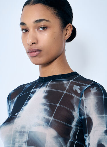 Jean Paul Gaultier Squeletor Mesh Top Blue jpg0259005