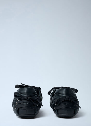 Acne Studios Leather Lace-Up Sneakers Black acn0162025