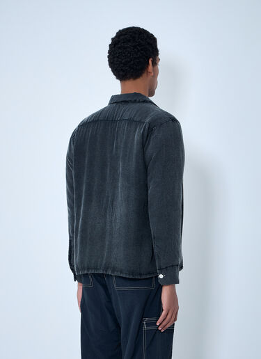 LN-CC® - NÒMARYTHM TEXTILE: Relaxed Button-Down Shirt - Black NÒMARYTHM TEXTILE Relaxed Button-Down Shirt Black nma0162004