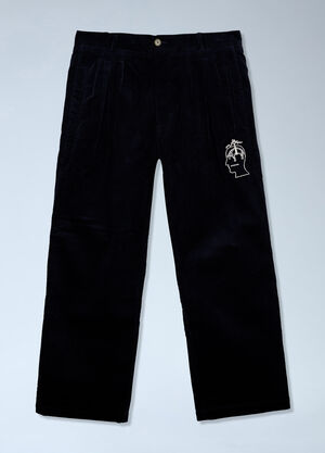 LN-CC® - Brain Dead x Brooks Brothers: California Pleated Corduroy Trouser - Dark Blue Brain Dead x Brooks Brothers California Pleated Corduroy Trouser Dark Blue brb0364001