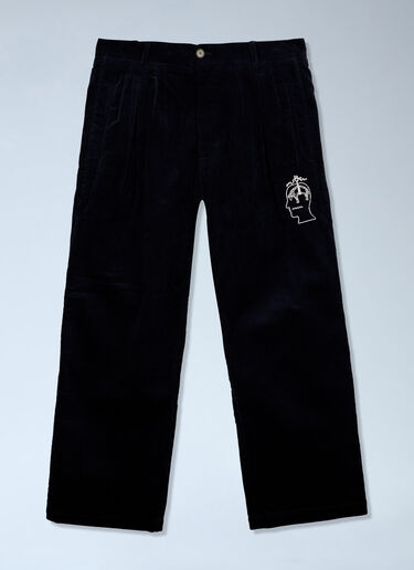 LN-CC® - Brain Dead x Brooks Brothers: California Pleated Corduroy Trouser - Dark Blue Brain Dead x Brooks Brothers California Pleated Corduroy Trouser Dark Blue brb0364001