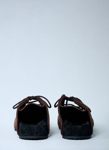 Dries Van Noten Leather Slip-On Shoes Dark Brown dvn0162034