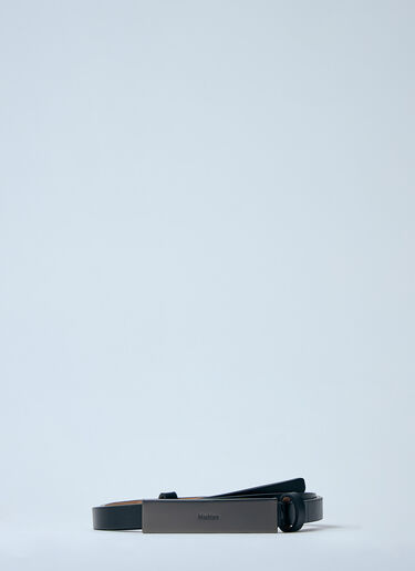 LN-CC® - Max Mara: Logo Plaque Belt - Black Max Mara Logo Plaque Belt Black max0260041