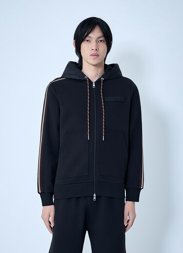 Moncler 带有标志细节的拉链连帽衫 黑色 mon0164035
