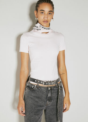 LN-CC® - Y/Project: Triple Collar Fitted T-Shirt - Pink Y/Project Triple Collar Fitted T-Shirt Pink ypr0254023