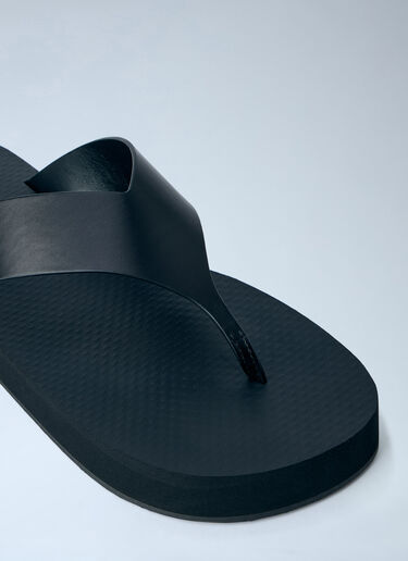 LN-CC® - The Row: Dune Platform Thong Sandals - Black The Row Dune Platform Thong Sandals Black row0264071