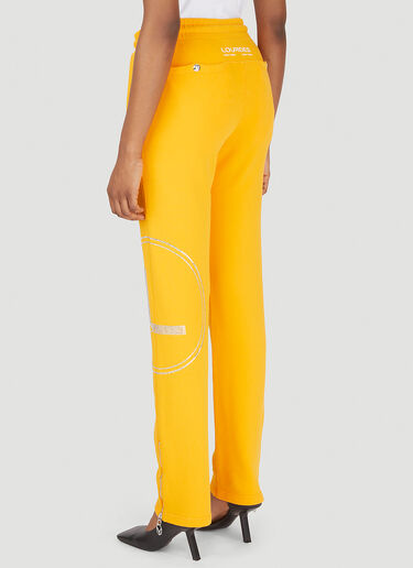 LN-CC® - Lourdes: Sequin Graphic Track Pants - Orange Lourdes Sequin Graphic Track Pants Orange lou0346009