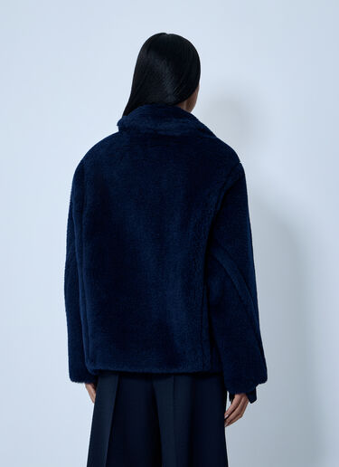 Max Mara Wool-And-Silk-Blend Coat Navy max0263020
