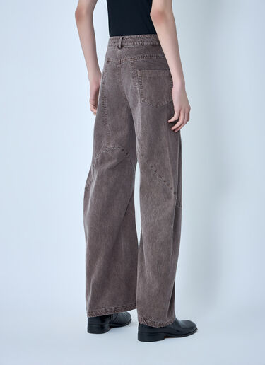 LN-CC® - LUEDER: Engineered Flare Pants - Brown LUEDER Engineered Flare Pants Brown ldr0364003