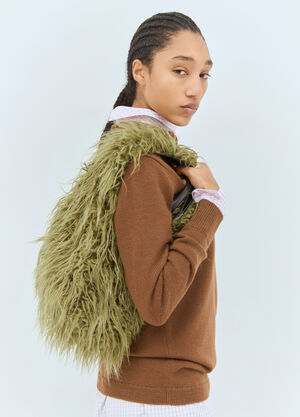 LN-CC® - Dries Van Noten: Fluffy Tote Bag - Green Dries Van Noten Fluffy Tote Bag Green dvn0258034