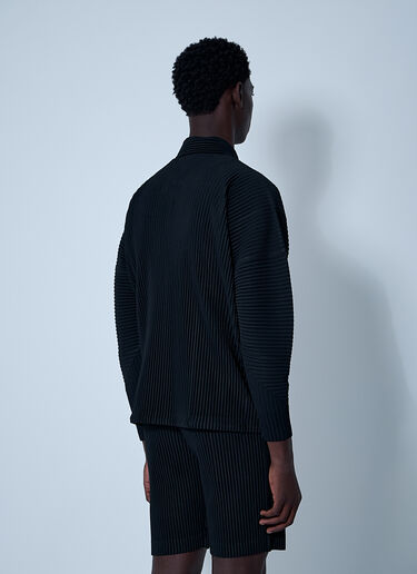 Homme Plissé Issey Miyake Pleated Zip-Up Jacket Black hmp0160013